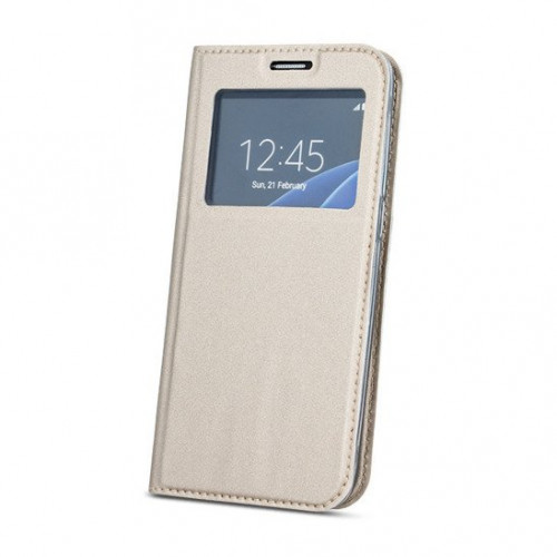 HUAWEI P30 LITE ХОРИЗОНТАЛЕН ФЛИП SMART LOOK ЗЛАТЕН