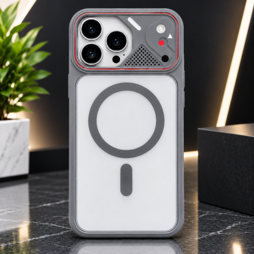 IPHONE 18 PRO MAX MIRROR SHIELD CASE GREY