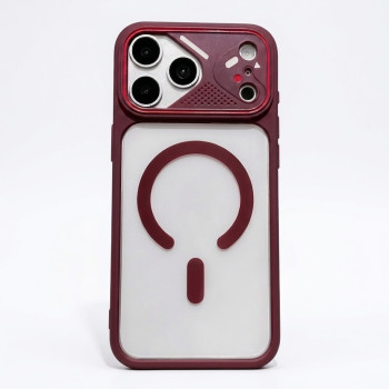 IPHONE 18 PRO MAX MIRROR SHIELD CASE BURGUNDY
