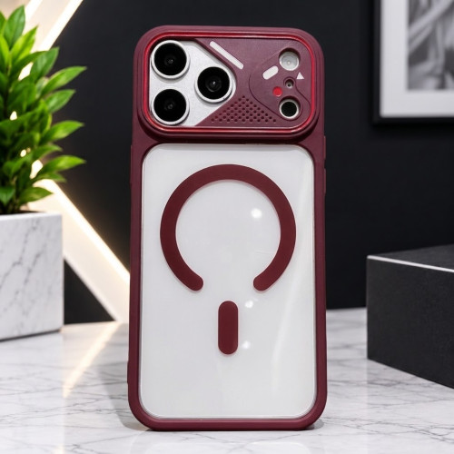 IPHONE 18 PRO MAX MIRROR SHIELD CASE BURGUNDY