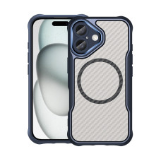 IPHONE 16 PLUS CARBON FIBER MAGSAFE CASE BLUE