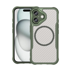IPHONE 16 PLUS CARBON FIBER MAGSAFE CASE GREEN