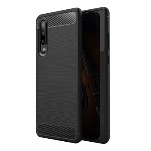 HUAWEI P SMART СИЛИКОНОВ ГРЪБ CARBON CASE