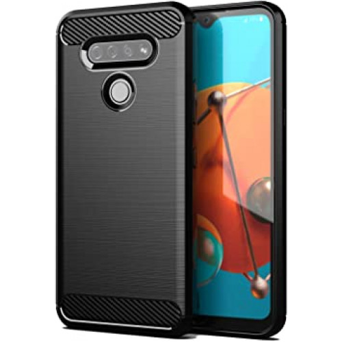 LG K51S,LG K41S СИЛИКОНОВ ГРЪБ CARBON BLACK