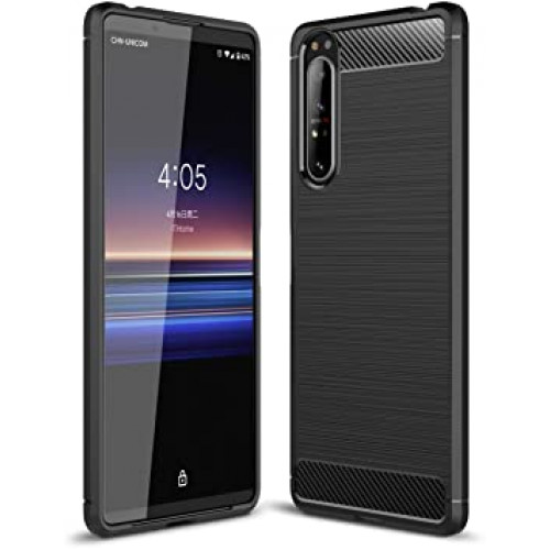 SONY XPERIA 1 СИЛИКОНОВ ГРЪБ CARBON-ЧЕРЕН