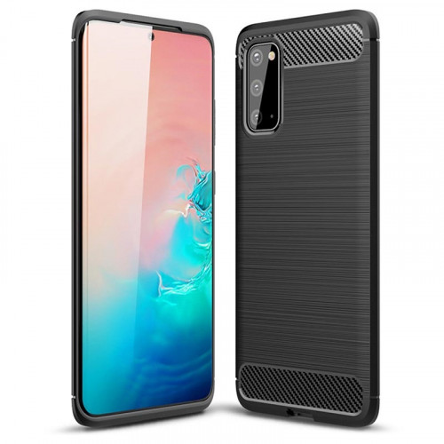 HUAWEI Y8P СИЛИКОНОВ ГРЪБ CARBON-ЧЕРЕН
