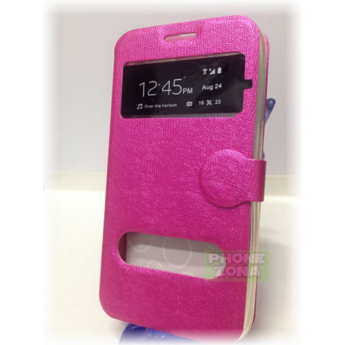 HTC DESIRE 510 ХОРИЗОНТАЛЕН ФЛИП КАЛЪФ -  VIEW - РОЗОВ