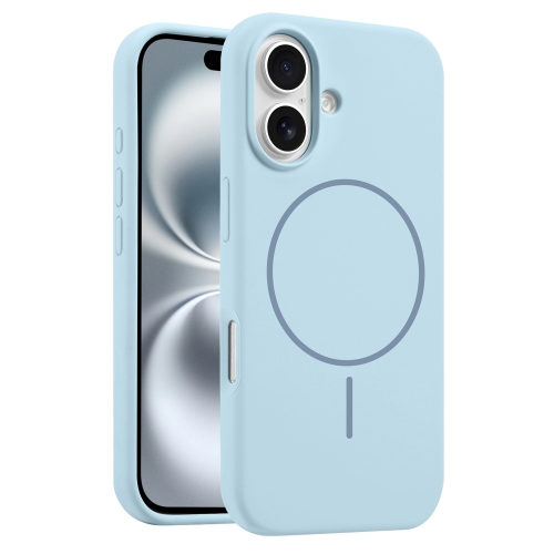 IPHONE 16 PLUS LIQUIDE SILICONE MAGSAFE CASE LIGHT BLUE