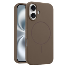 IPHONE 16 PLUS LIQUIDE SILICONE MAGSAFE CASE BROWN