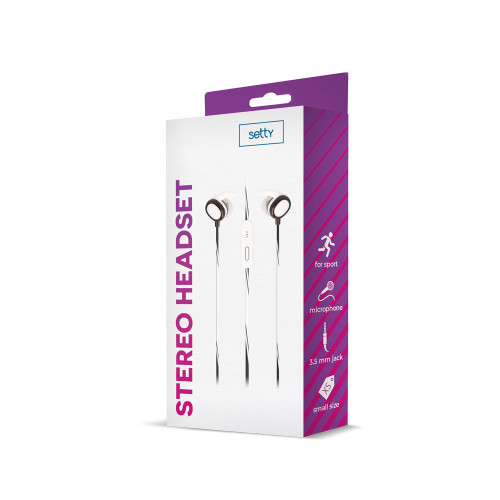 SETTY STEREO HEADSET SPORT WHITE SETTY STEREO HEADSET SPORT WHITE