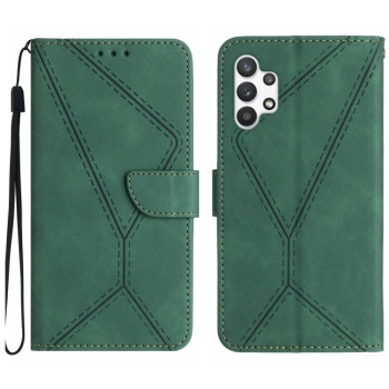 SAMSUNG A13 4G EMBOSSED LEATHER FLIP CASE GREEN