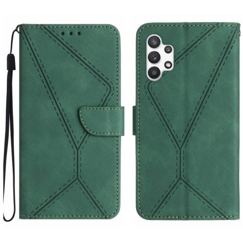 SAMSUNG A13 4G EMBOSSED LEATHER FLIP CASE GREEN