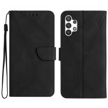 SAMSUNG A13 4G EMBOSSED LEATHER FLIP CASE BLACK