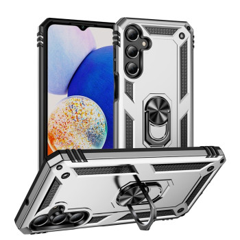 SAMSUNG A16 SHOCKPROOF METAL RING CASE SILVER