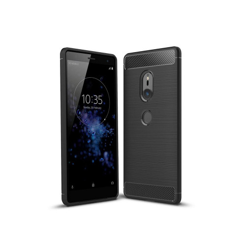 SONY XZ3 СИЛИКОНОВ ГРЪБ CARBON - ЧЕРЕН