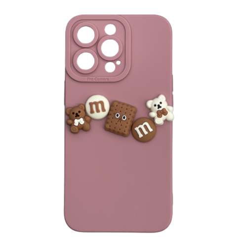 IPHONE 14 BEAR CASE PINK