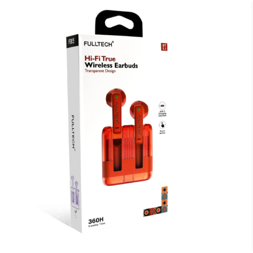 FULLTECH FB-5 WIRELESS EARBUDS RED