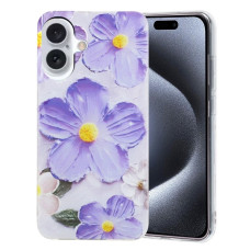 IPHONE 16 PLUS PURPPLE FLOWERS
