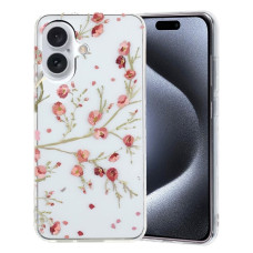 IPHONE 16 PLUS RED FLOWERS